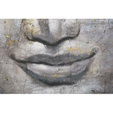 OBRAZ NA PŁÓTNIE TWARZ BUDDY ŚWIATŁO -A- 80X3X120 cm